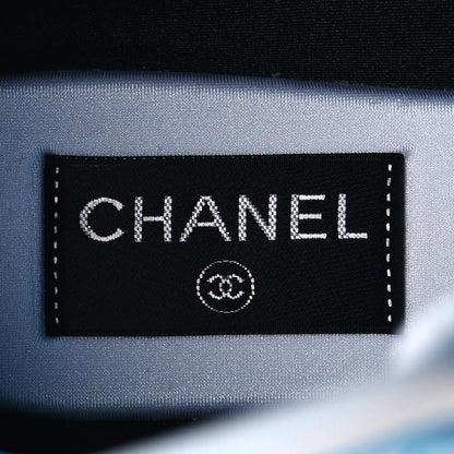 Chanel Suede Calfskin Lambskin High Top CC Sneakers 39 White Blue 8 of 8