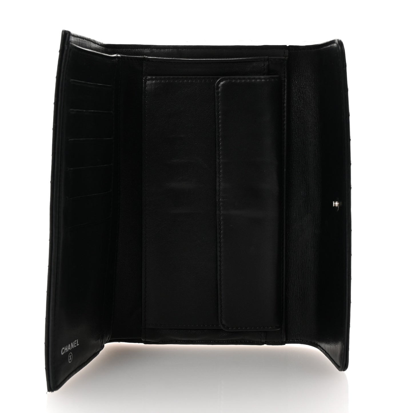 Cafskin Chevron Quilted Flap Wallet Black
