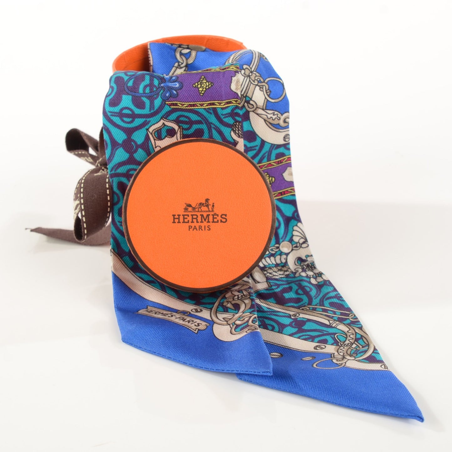 Silk Mors Et Gourmettes Remix Twilly Bleu Roy Turquoise Prune