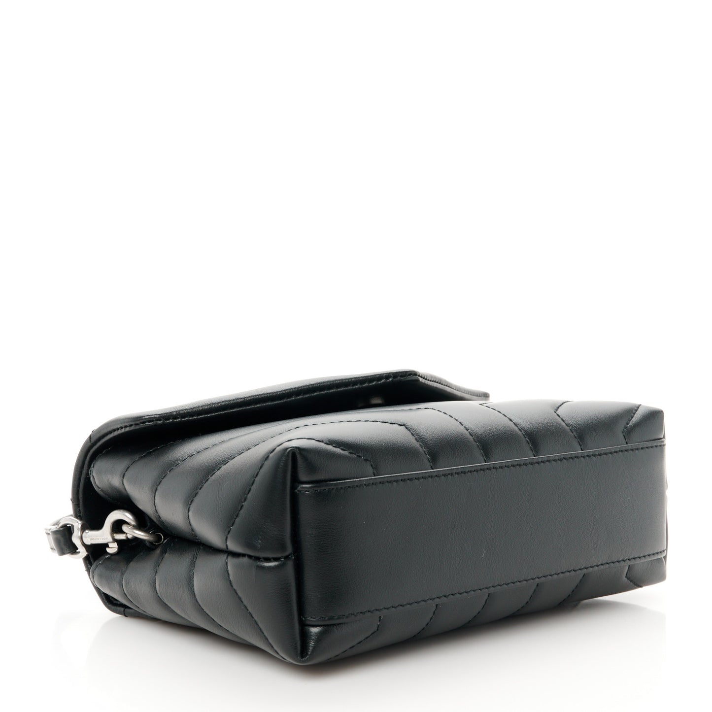 Calfskin Y Quilted Monogram Toy Loulou Crossbody Bag Black