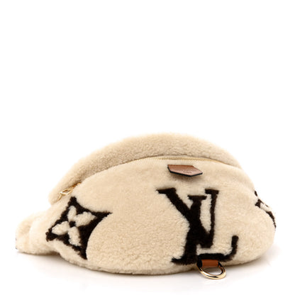 Louis Vuitton Shearling Monogram LV Ski Bumbag Cream Brown 4 of 9