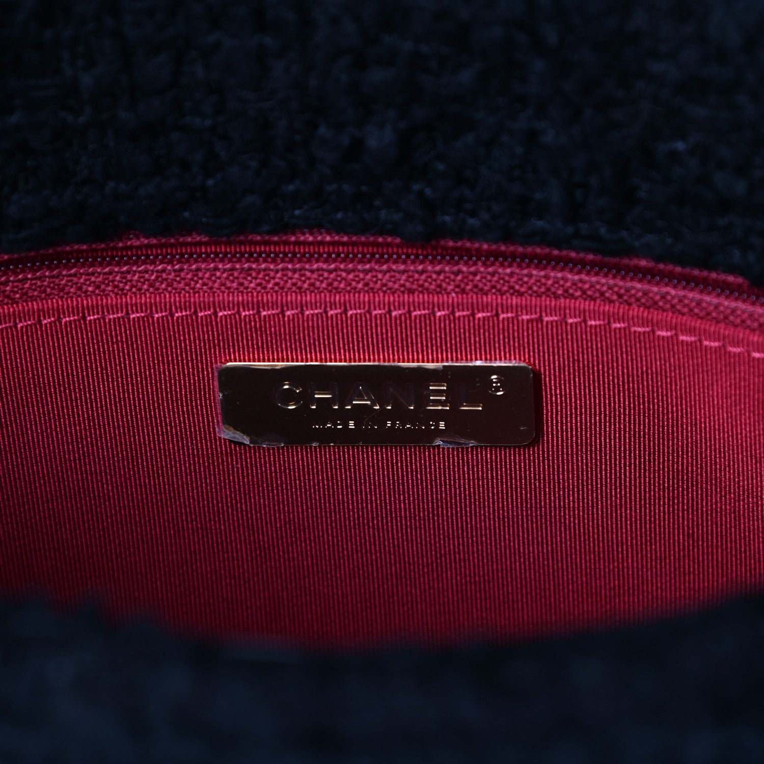 Chanel Tweed Quilted Medium Chanel 19 Flap Black 6 of 9