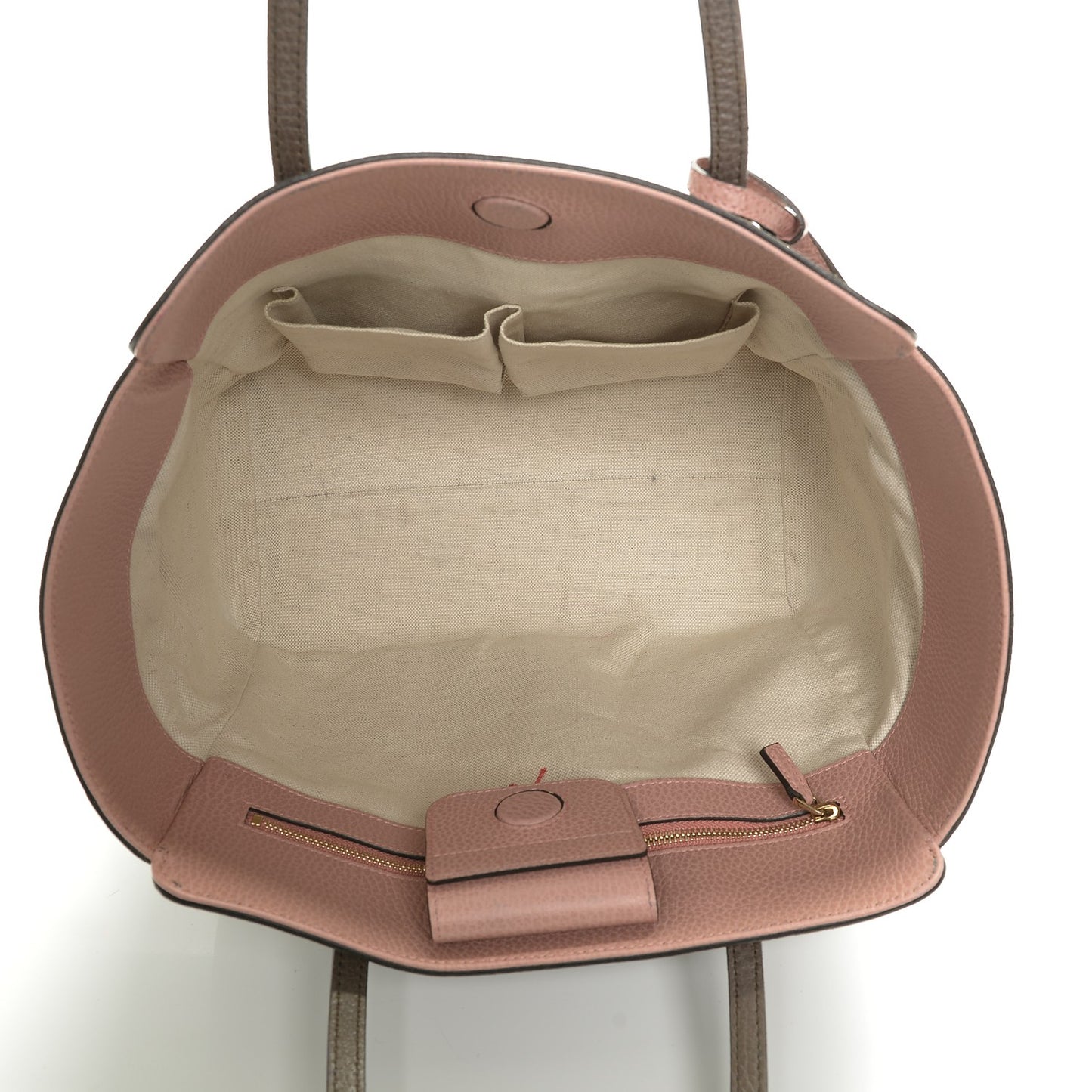 Dollar Calfskin Small Swing Tote Grey Field Soft Pink
