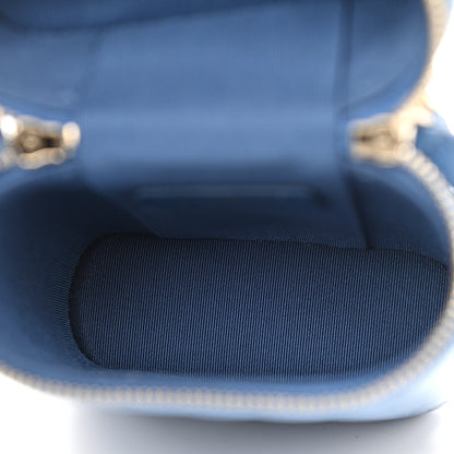 Chanel Caviar Quilted Phone Holder With Chain Blue 5 of 13