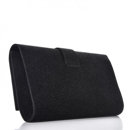 Saint Laurent Glitter Calfskin Classic Y Ligne Clutch Black 3 of 8