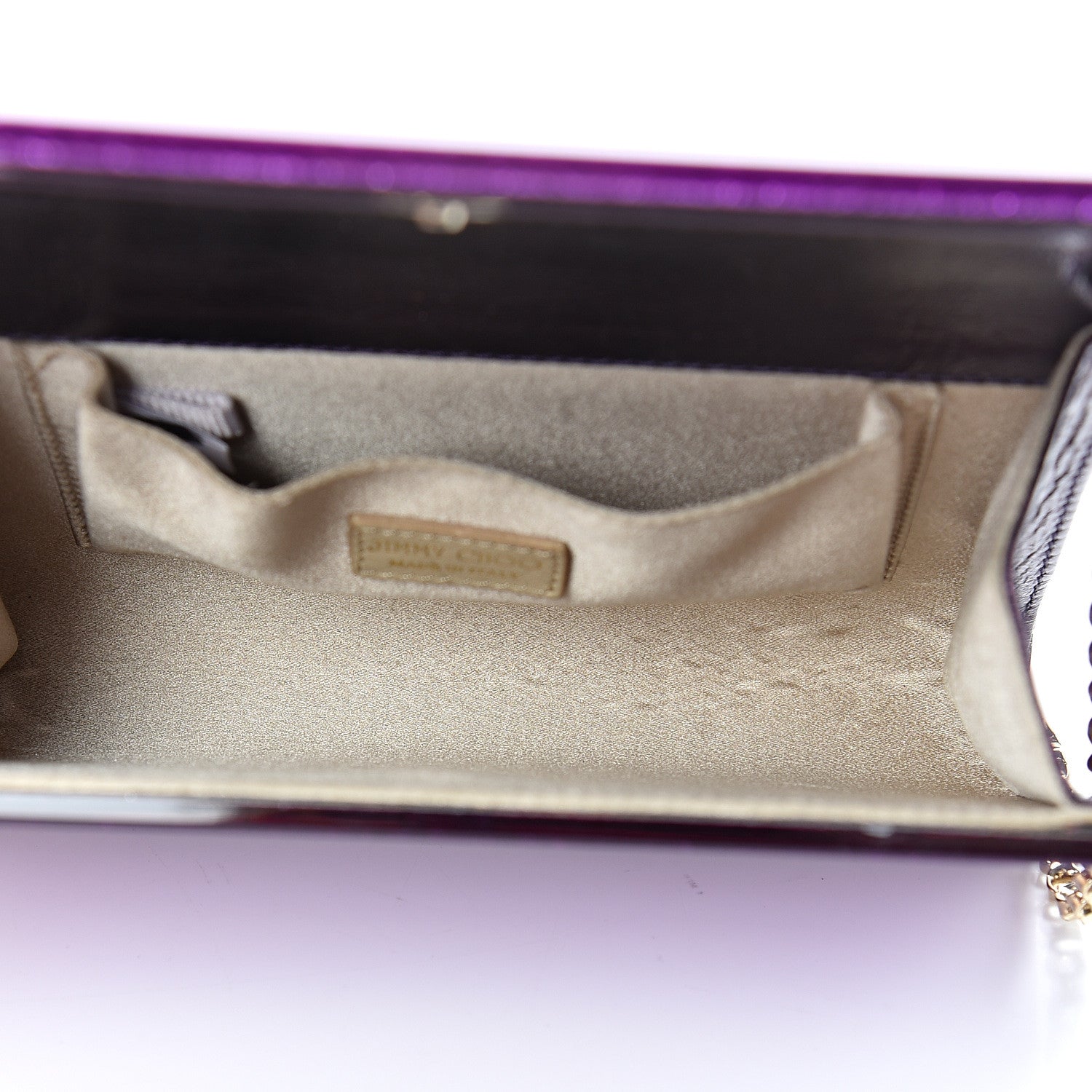 Jimmy Choo Acrylic Glitter Candy Clutch Dark Purple 4 of 9