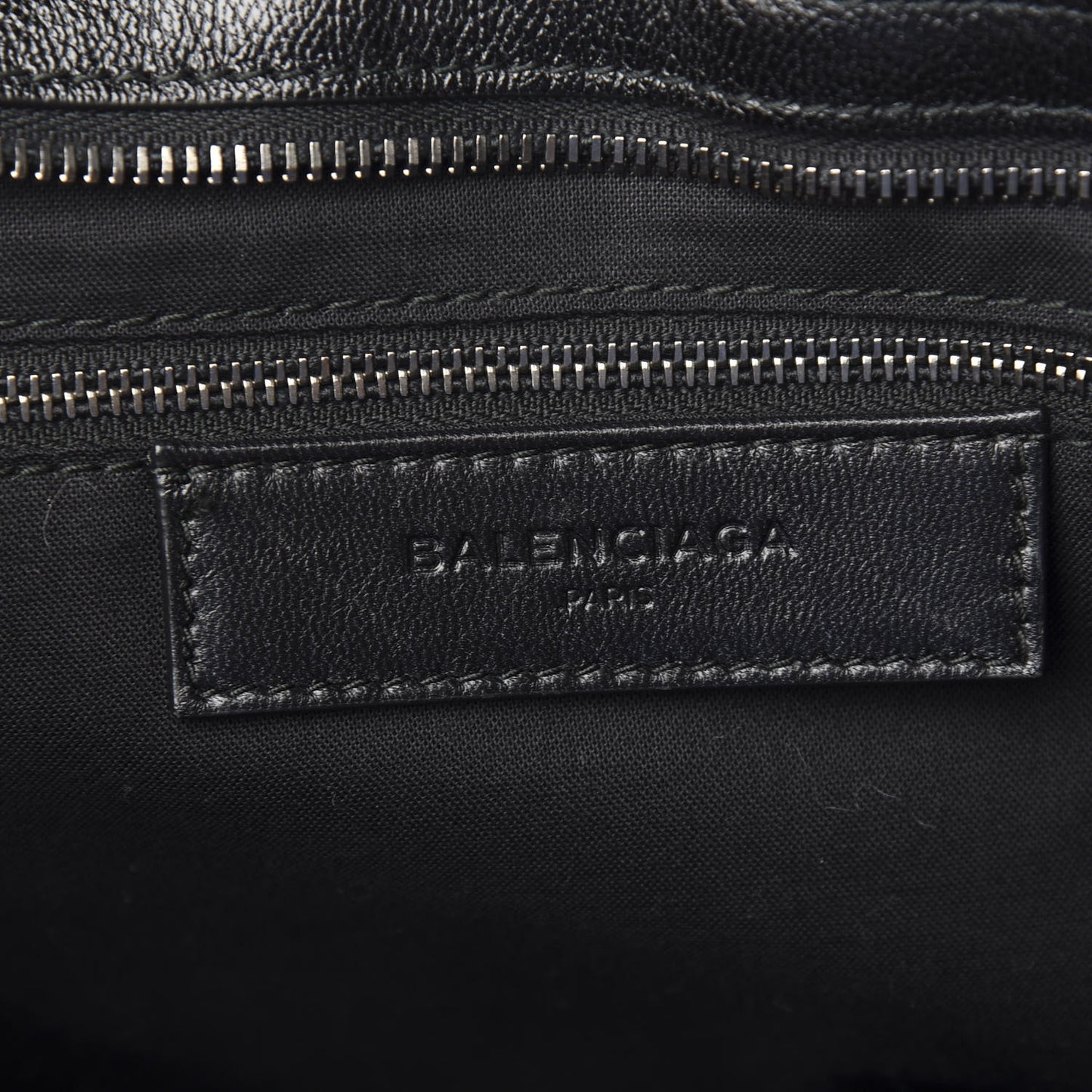 Chevre Iridescent Metallic Edge Hardware City Black
