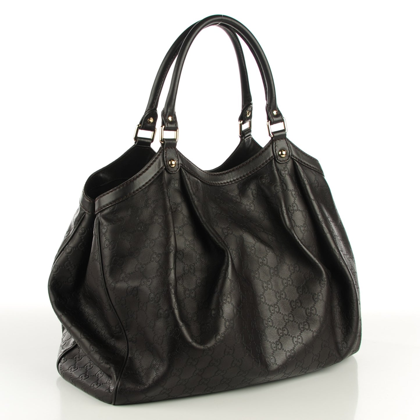Guccissima Vitello Tender Large Sukey Tote Testa di Moro