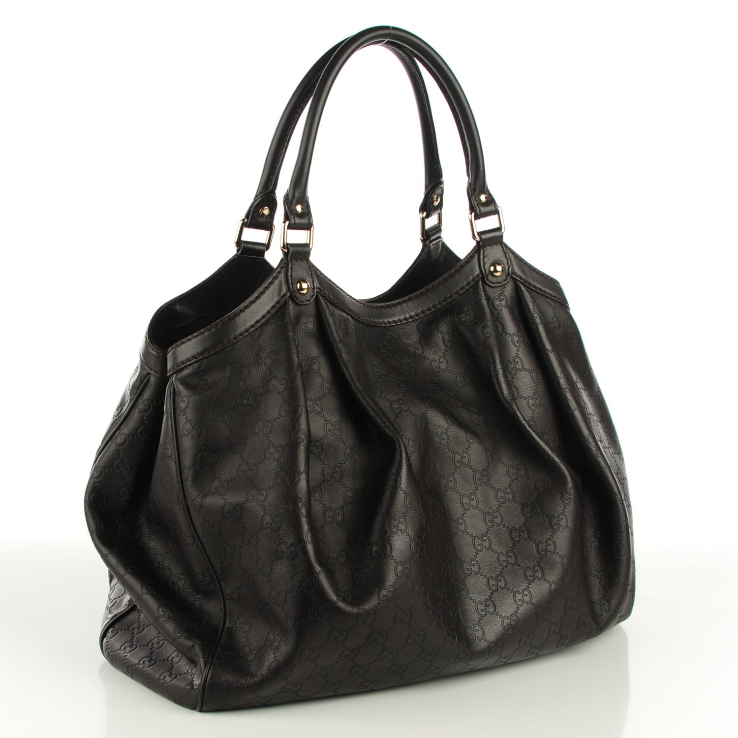 Gucci Guccissima Vitello Tender Large Sukey Tote Testa di Moro 3 of 7