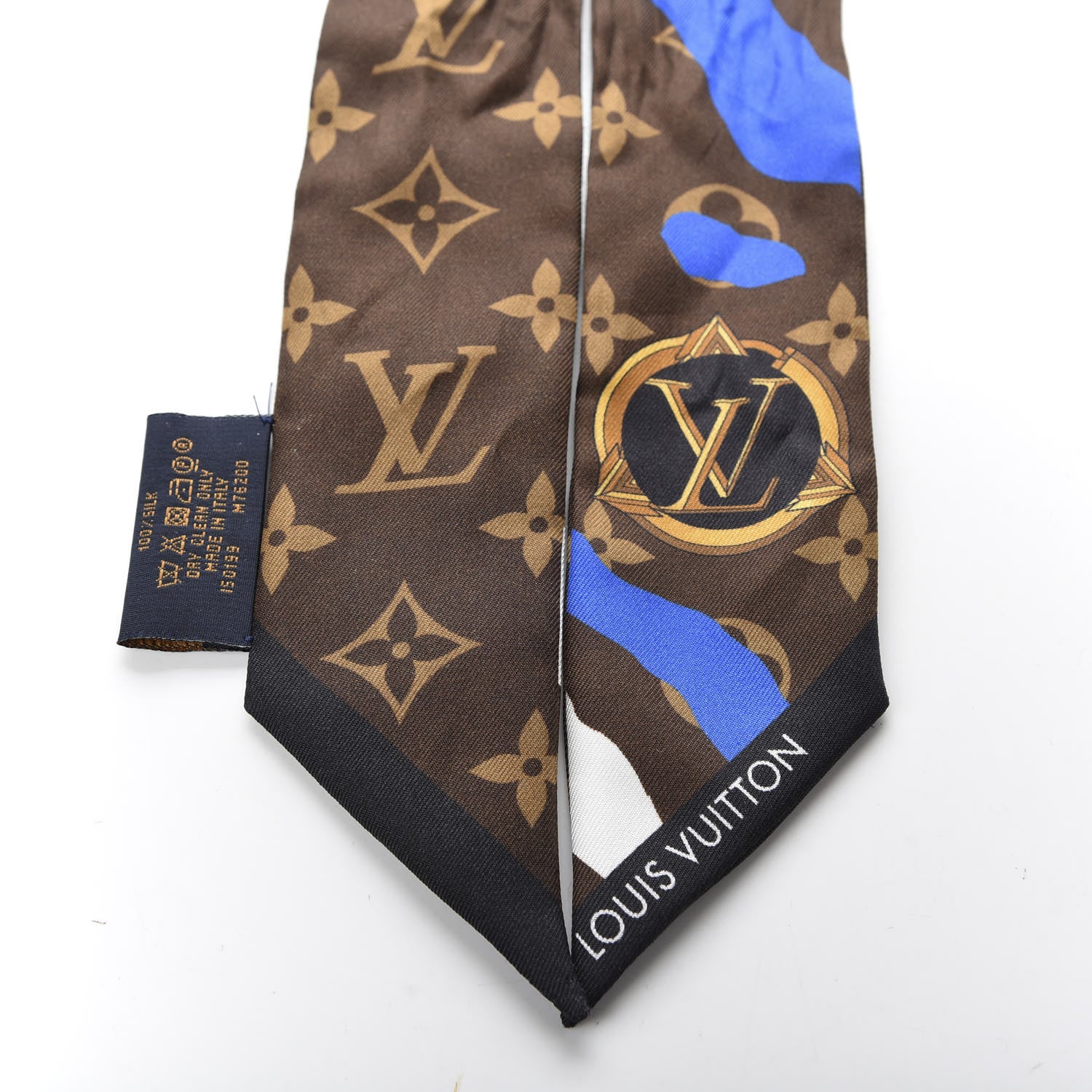 Louis Vuitton X LOL Silk Monogram BB Bandeau Blue Silver 3 of 3
