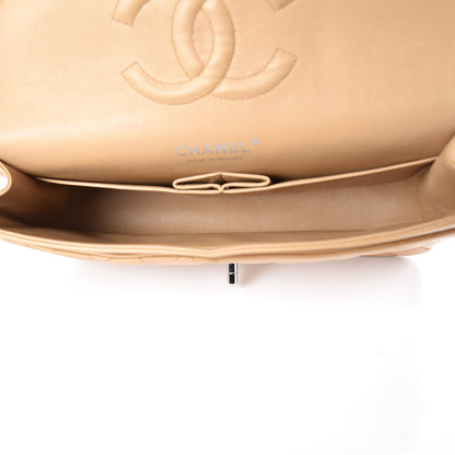 Chanel Lambskin Quilted Medium Double Flap Beige 12 of 15