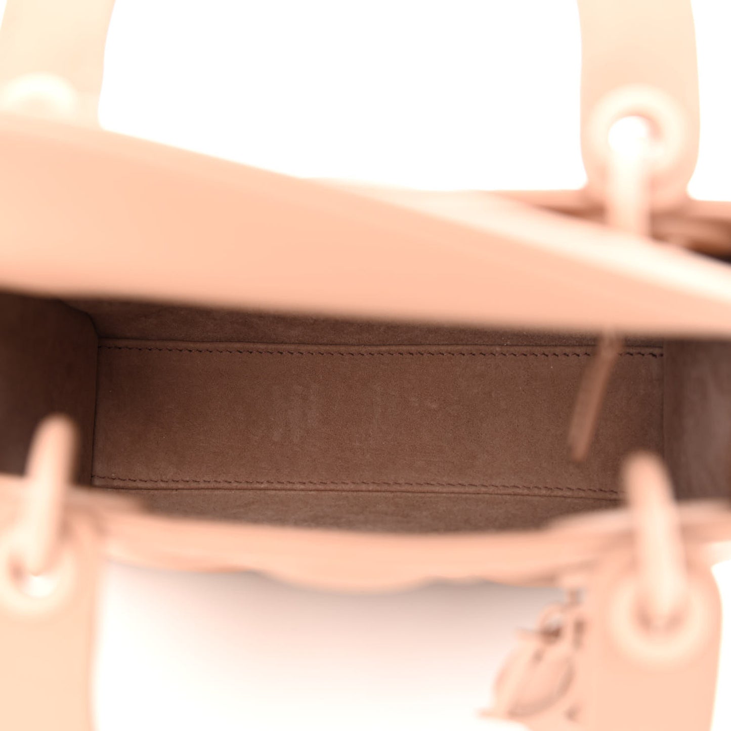 Ultra Matte Calfskin Cannage Mini Lady Dior Light Beige