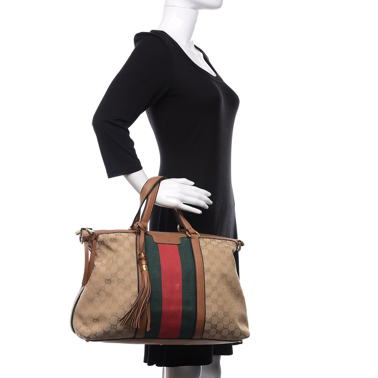 Monogram Web Medium Rania Top Handle Bag Sand