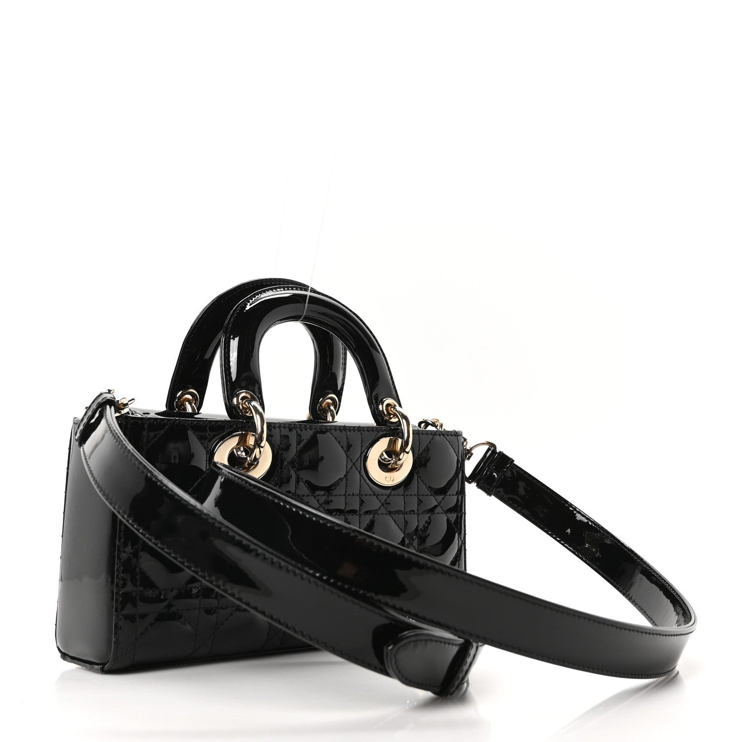 Christian Dior Patent Cannage Small Lady D-Joy Black 3 of 10