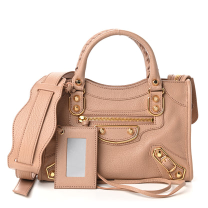 Balenciaga Chevre Gold Metallic Edge Hardware Mini City Rose Des Sables 1 of 10