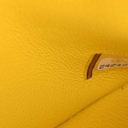 Chanel Caviar Chevron Quilted Mini Rectangular Flap Yellow 7 of 8