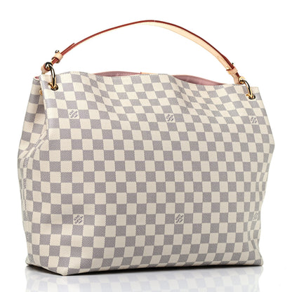 Louis Vuitton Damier Azur Graceful MM Rose Ballerine 3 of 8