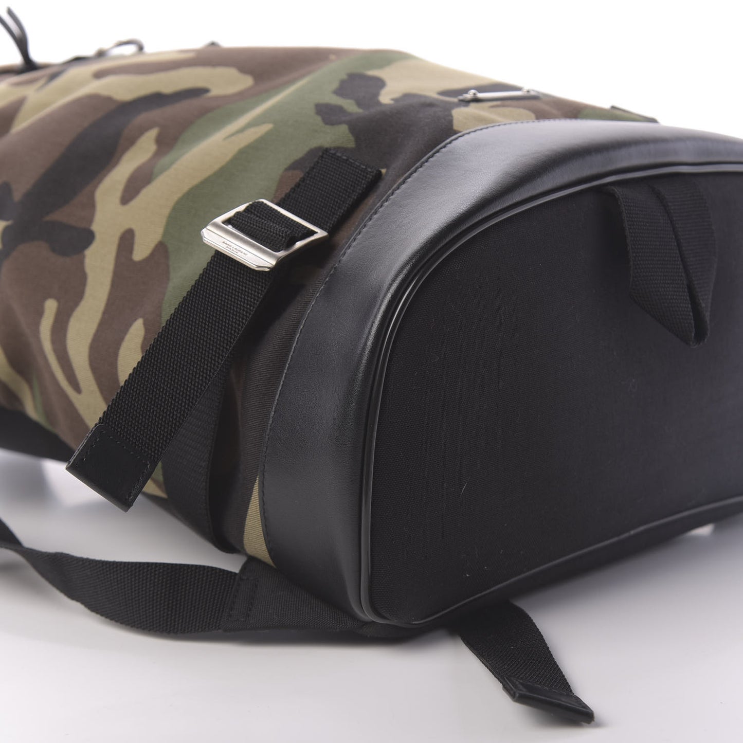 Canvas Calfskin Camouflage Race Rivington Backpack Kaki Black