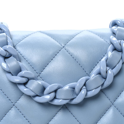 Chanel Lambskin Quilted Small Lacquered Chain Flap Light Blue 7 of 9