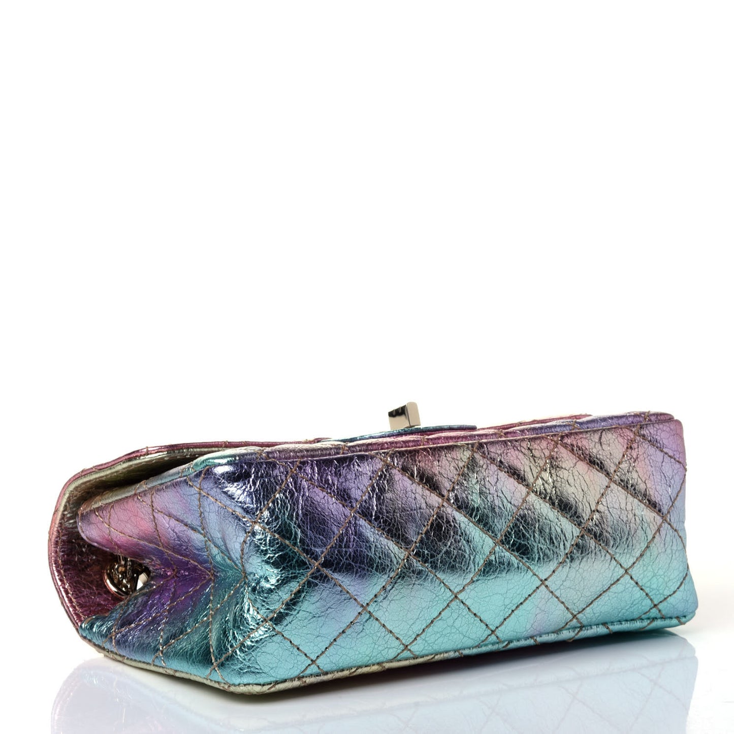 Metallic Goatskin Quilted Mini 2.55 Reissue Flap Multicolor