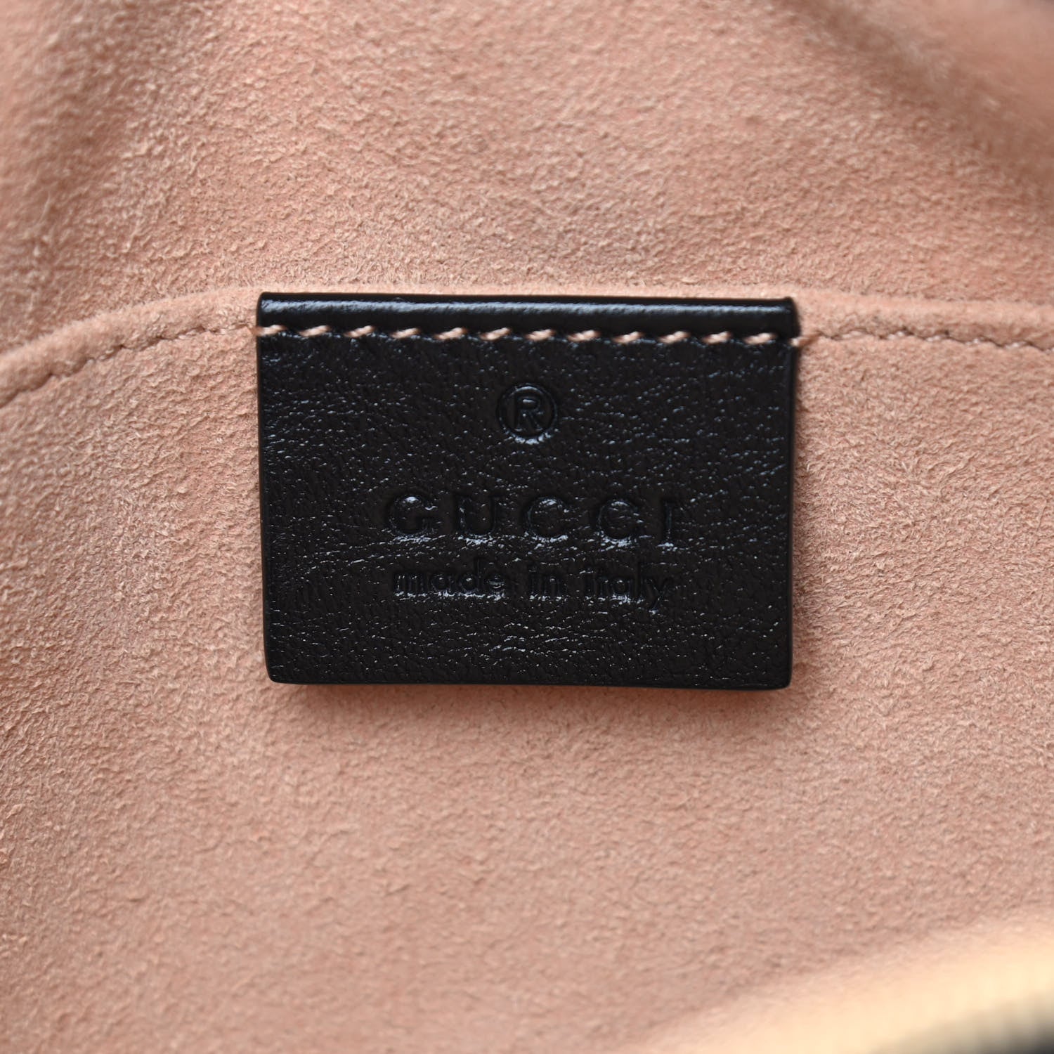 Gucci Monogram Matelasse Diagonal Small GG Marmont Chain Shoulder Bag Beige Black 6 of 9