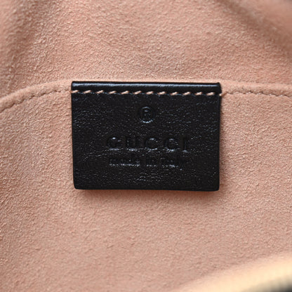 Gucci Monogram Matelasse Diagonal Small GG Marmont Chain Shoulder Bag Beige Black 6 of 9