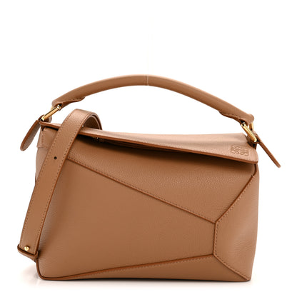 Loewe Grained Calfskin Small Puzzle Edge Bag Toffee 1 of 10