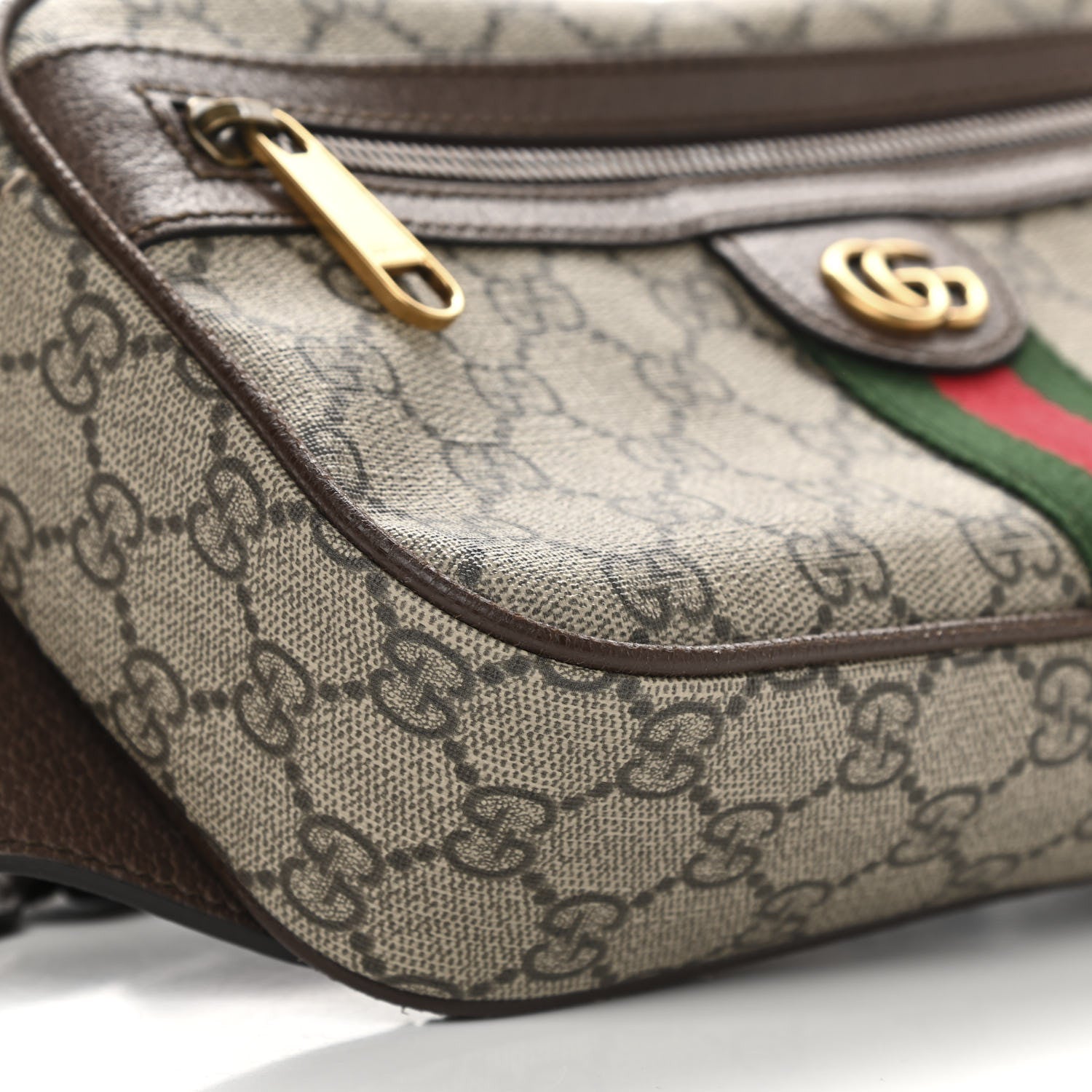 Gucci Soft GG Supreme Monogram Medium Ophidia Belt Bag Dark Brown 9 of 12