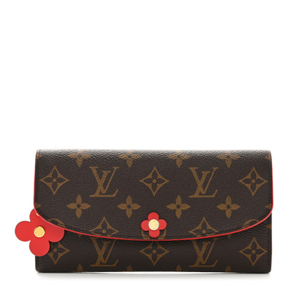Louis Vuitton Monogram Bloom Flower Emilie Wallet Coquelicot 1 of 10