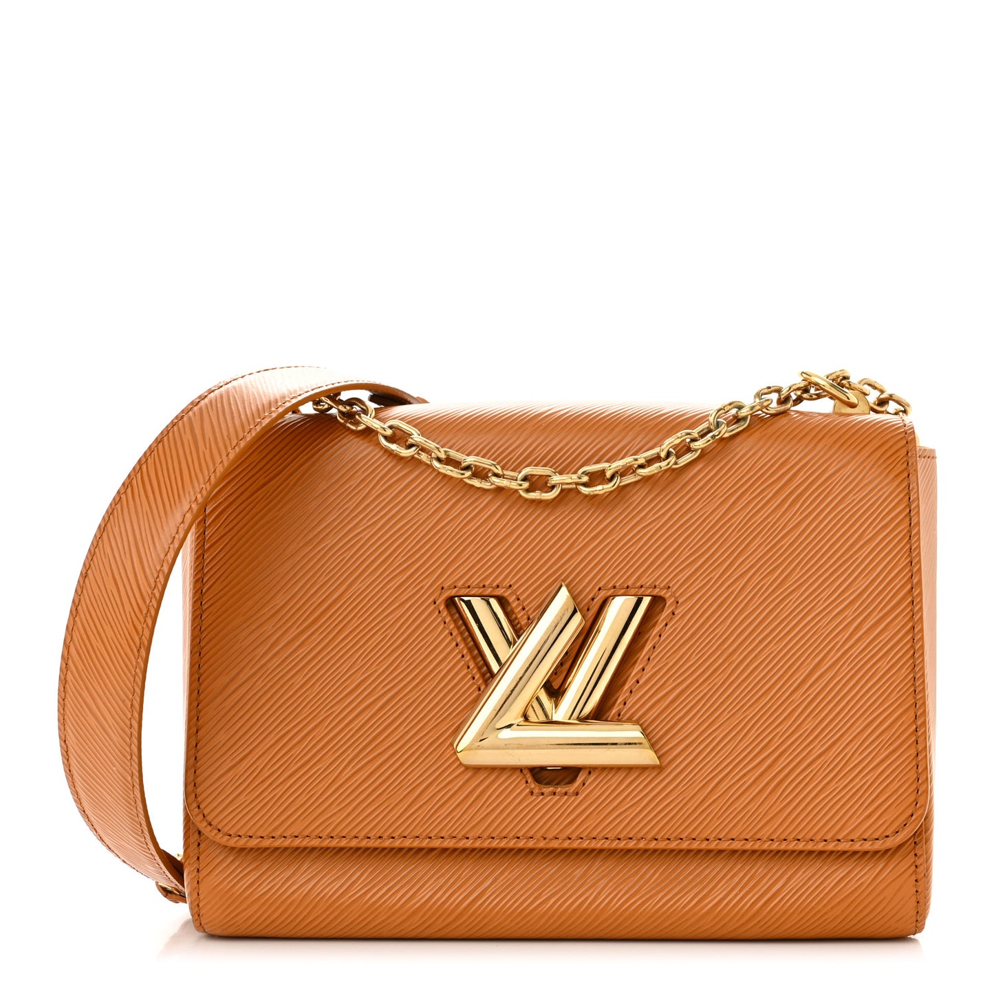 Epi Twist Shoulder Bag MM Gold Miel