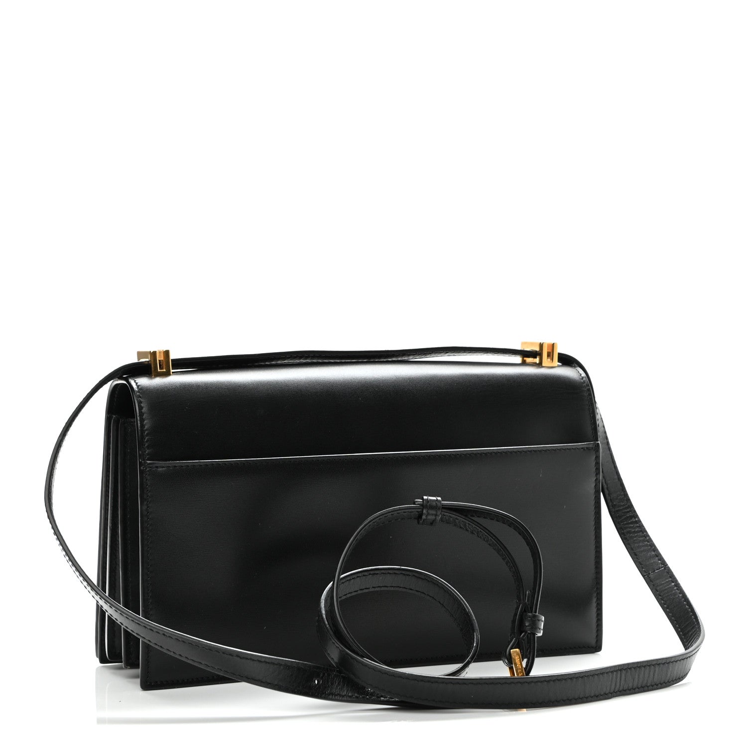 Saint Laurent Smooth Calfskin Medium Domino Shoulder Bag Black 3 of 10