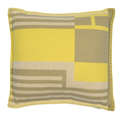 Hermes Wool Cashmere Ithaque Pillow Tilleul Lime 2 of 6