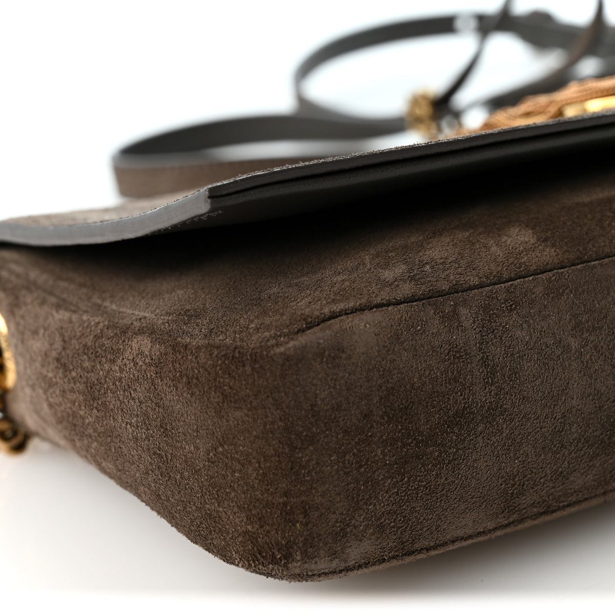 Saint Laurent Suede Monogram Tassel Kate 99 Pebble 8 of 10