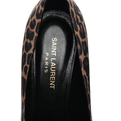 Saint Laurent Leopard Lame Double Cat Pumps 39 Gold 7 of 7