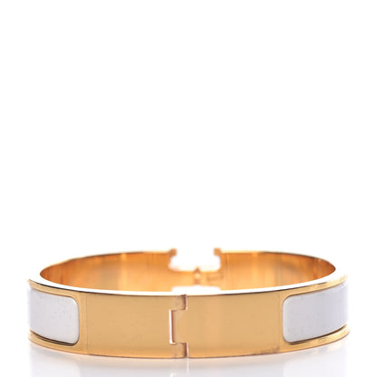 Hermes Enamel Narrow Clic Clac H Bracelet PM White 3 of 4