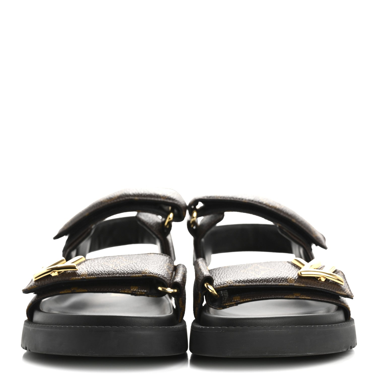 Louis Vuitton Monogram LV Sunset Comfort Flat Sandals 37.5 Cacao Brown 3 of 9