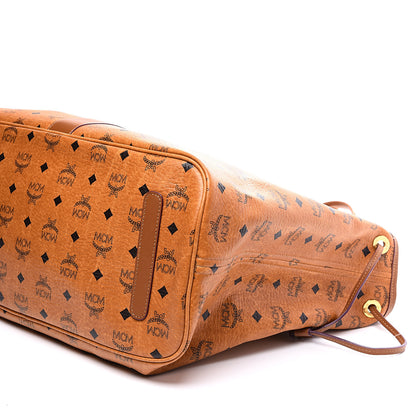 MCM Visetos Large Liz Reversible Shopper Tote Cognac 6 of 8