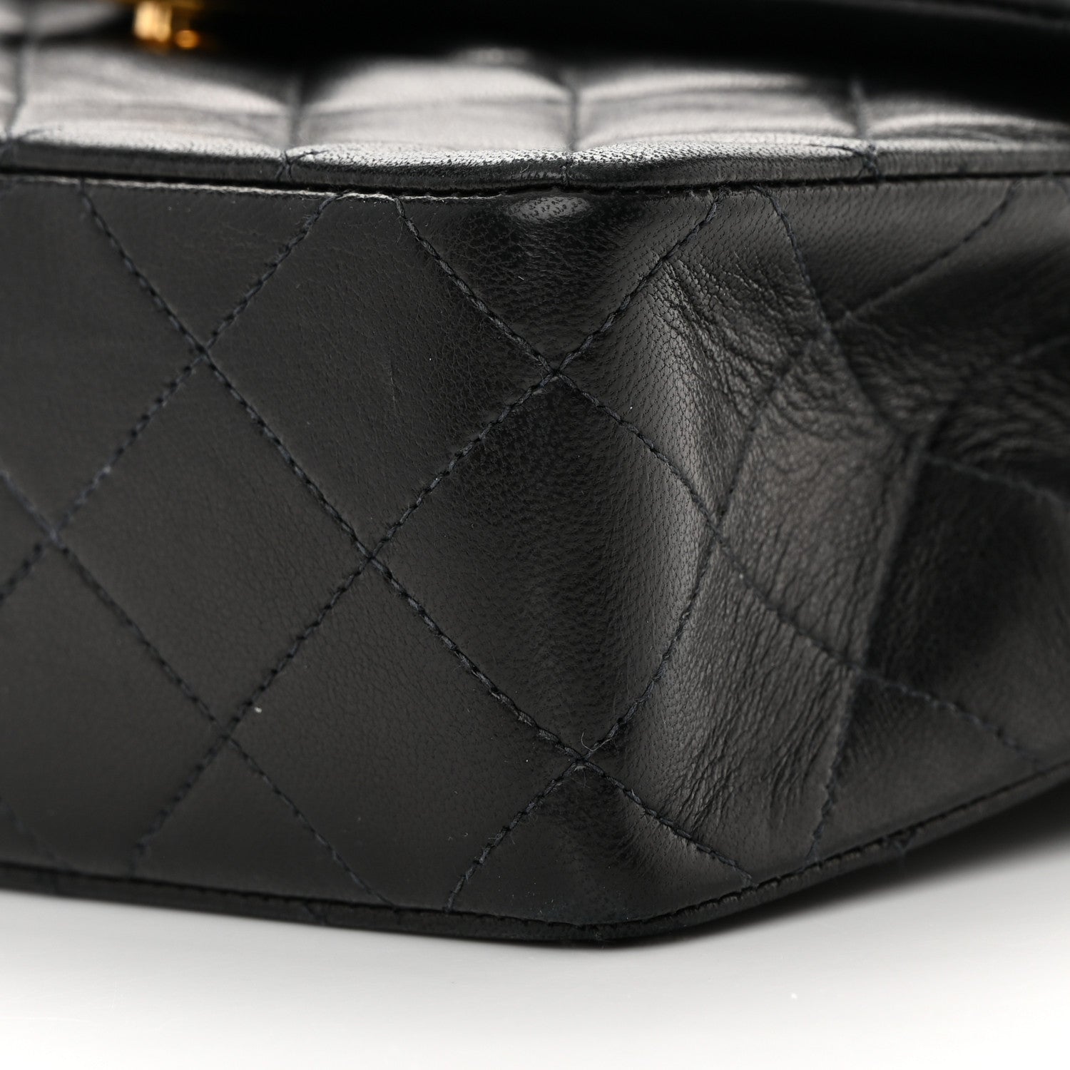 Chanel Lambskin Quilted Mini Square Flap Bag Black 10 of 13