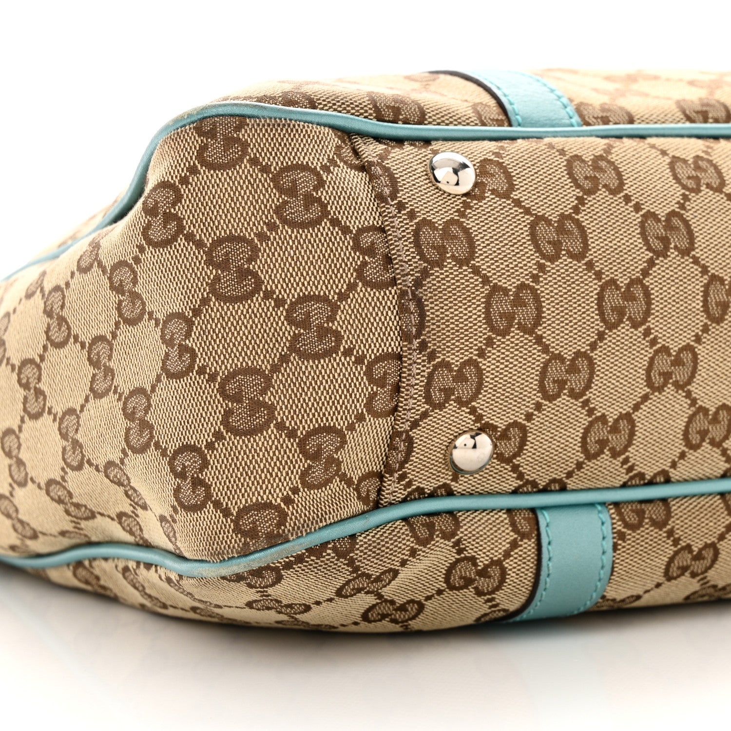 Gucci Monogram Medium Twins Shoulder Bag Turquoise 9 of 15
