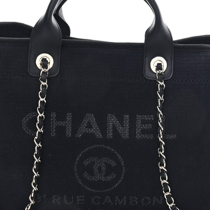 Chanel Mixed Fibers Small Deauville Tote Black 9 of 11