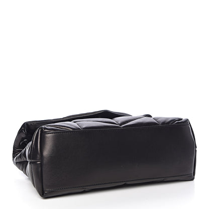 Saint Laurent Lambskin Quilted Small Loulou Puffer Monogram Chain Satchel Black 4 of 11