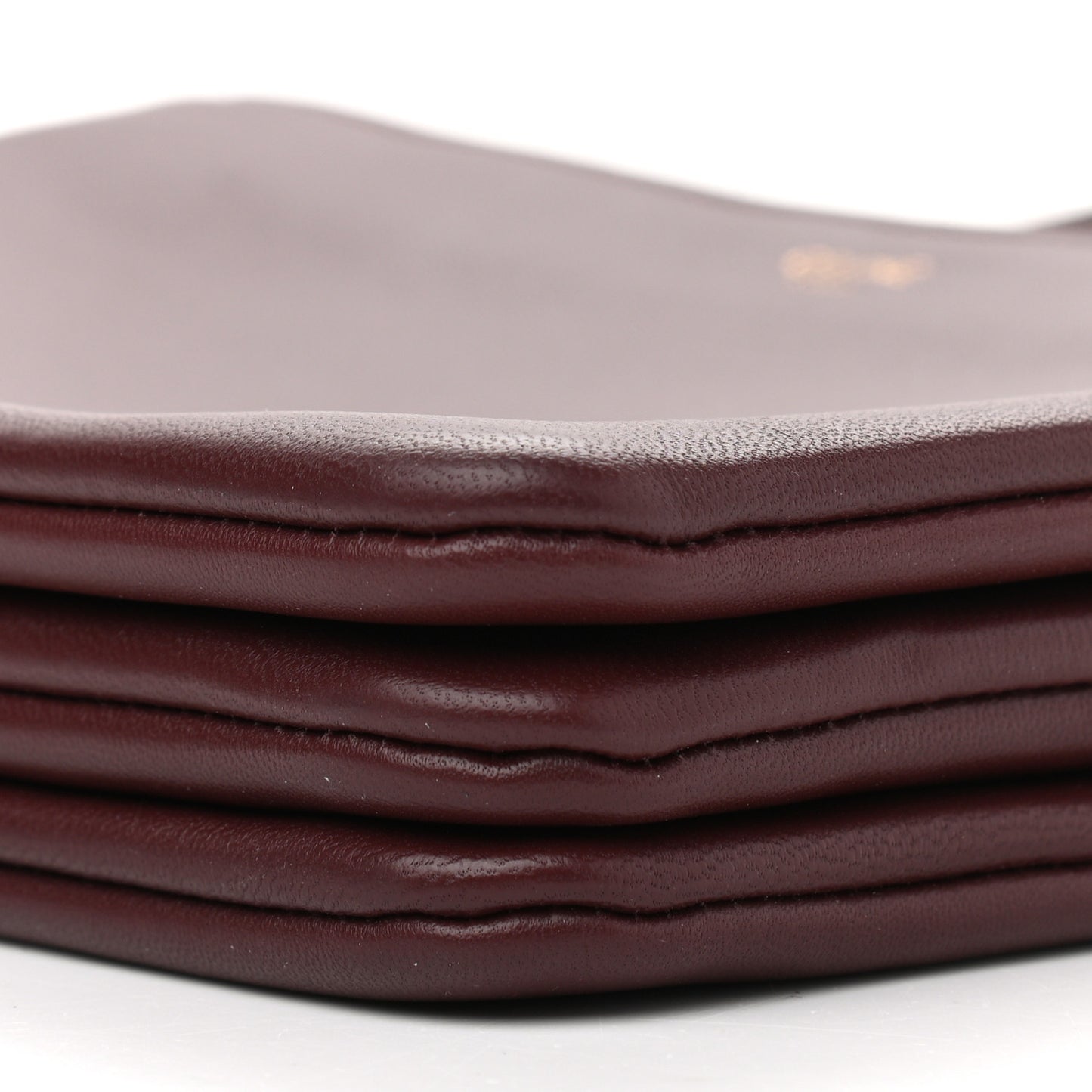 Smooth Lambskin Small Trio Crossbody Bag Burgundy