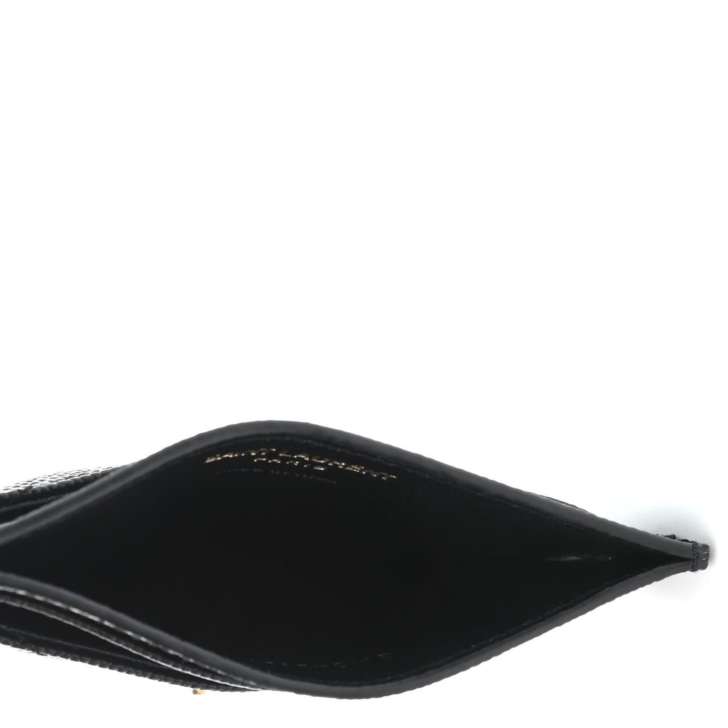 Grain De Poudre Matelasse Chevron Monogram Credit Card Case Black
