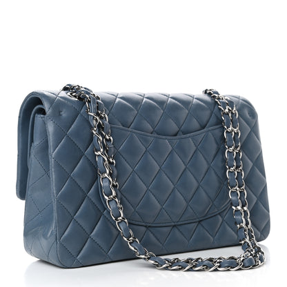 Chanel Lambskin Quilted Medium Double Flap Blue 2 of 6