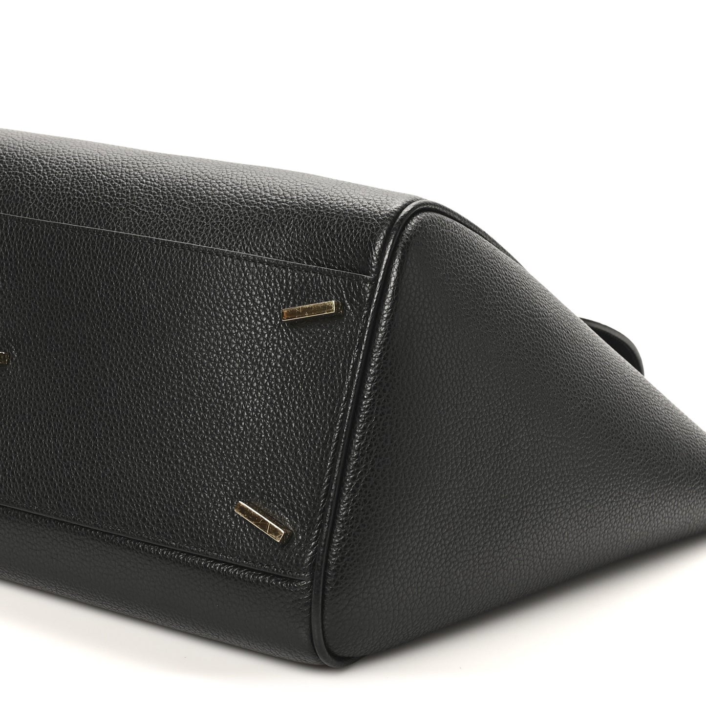 Hammered Calfskin Firenze East West Tote Bag Black