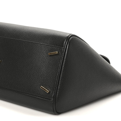 Salvatore Ferragamo Hammered Calfskin Firenze East West Tote Bag Black 10 of 10