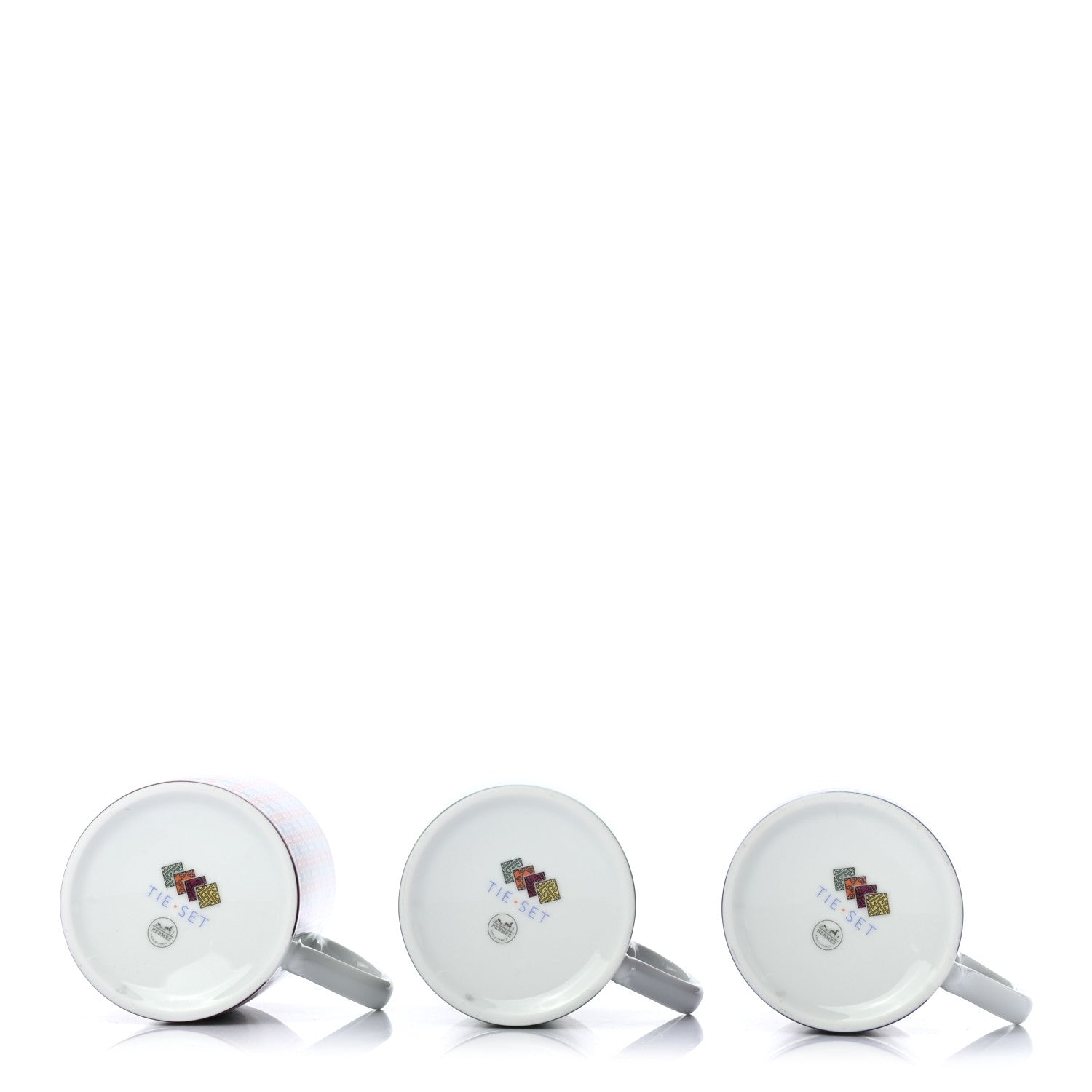 Hermes Porcelain Tie Set Mug Set of 3 4 of 8