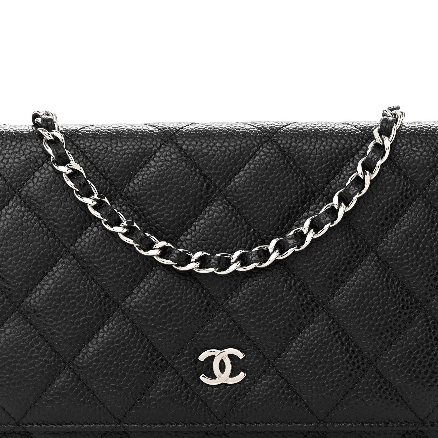 Chanel Caviar Quilted Wallet on Chain WOC Black 8 of 12