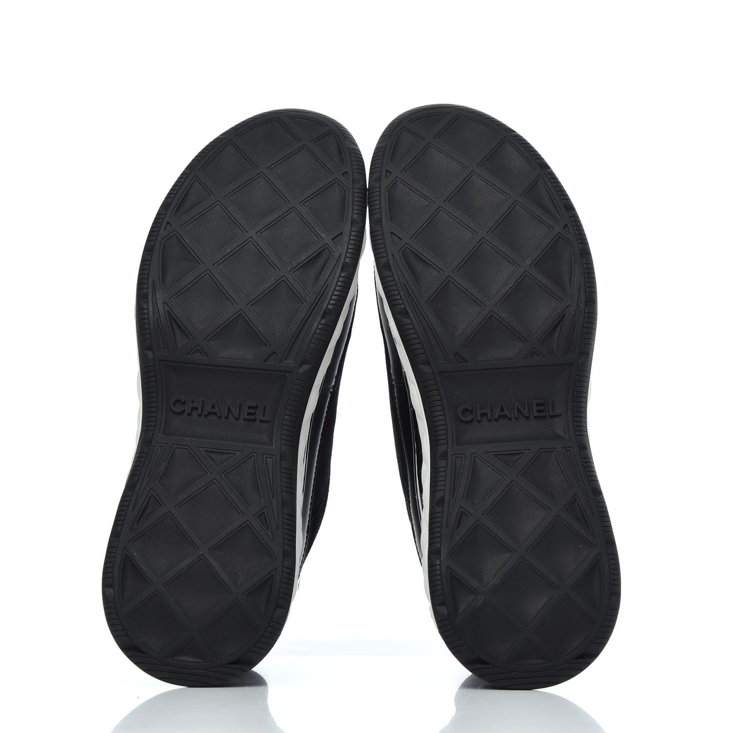 Chanel Velvet Calfskin Mixed Fibers CC Sneakers 39.5 Black 5 of 10