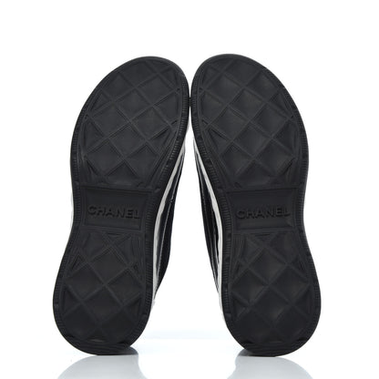 Chanel Velvet Calfskin Mixed Fibers CC Sneakers 39.5 Black 5 of 10